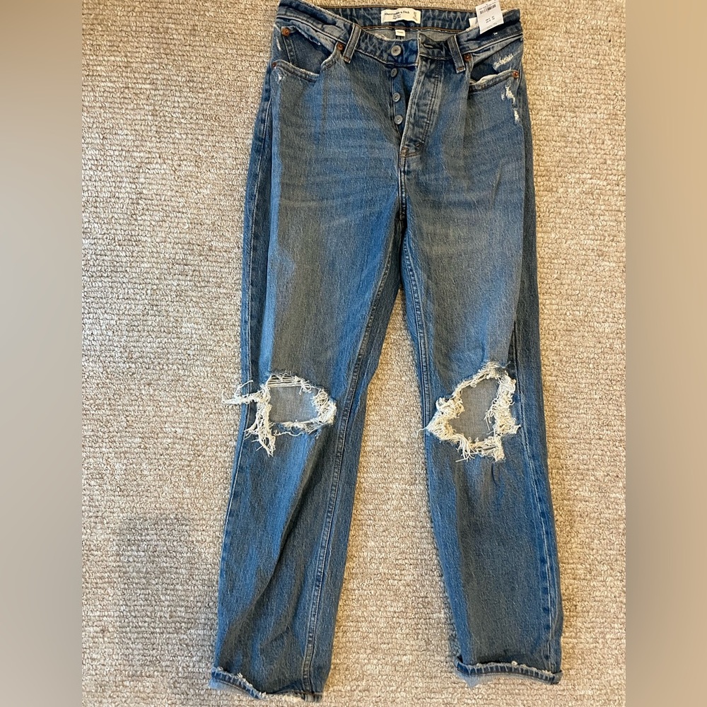 Abercrombie & Fitch Curve Love High Rise Dad Jean